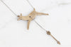 Hart & Hunt necklace - brass on silver
