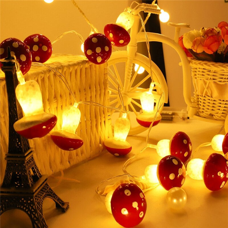 toadstool fairy lights