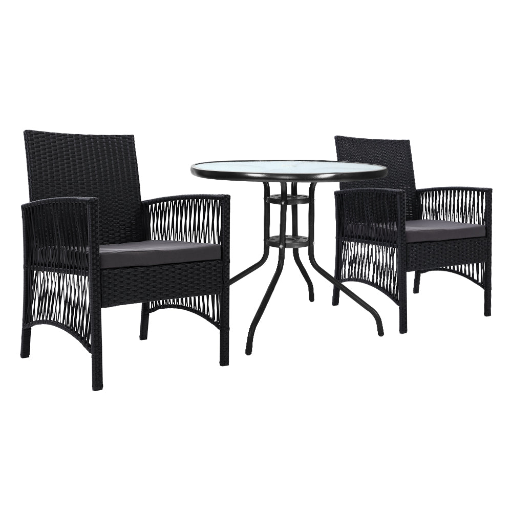 small outdoor table and 2 chair set