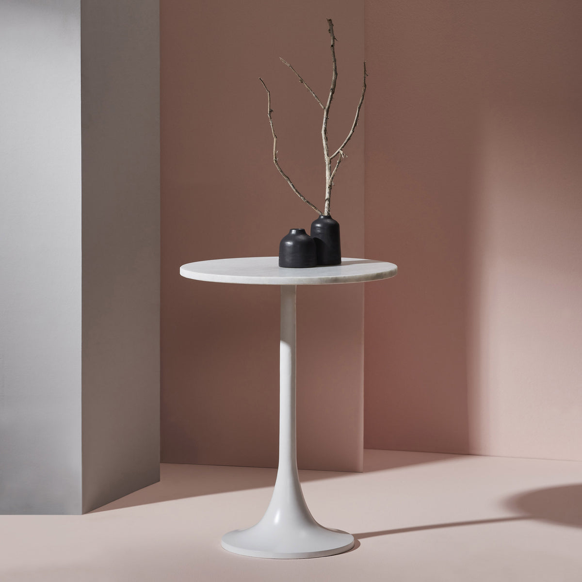 metal tulip side table