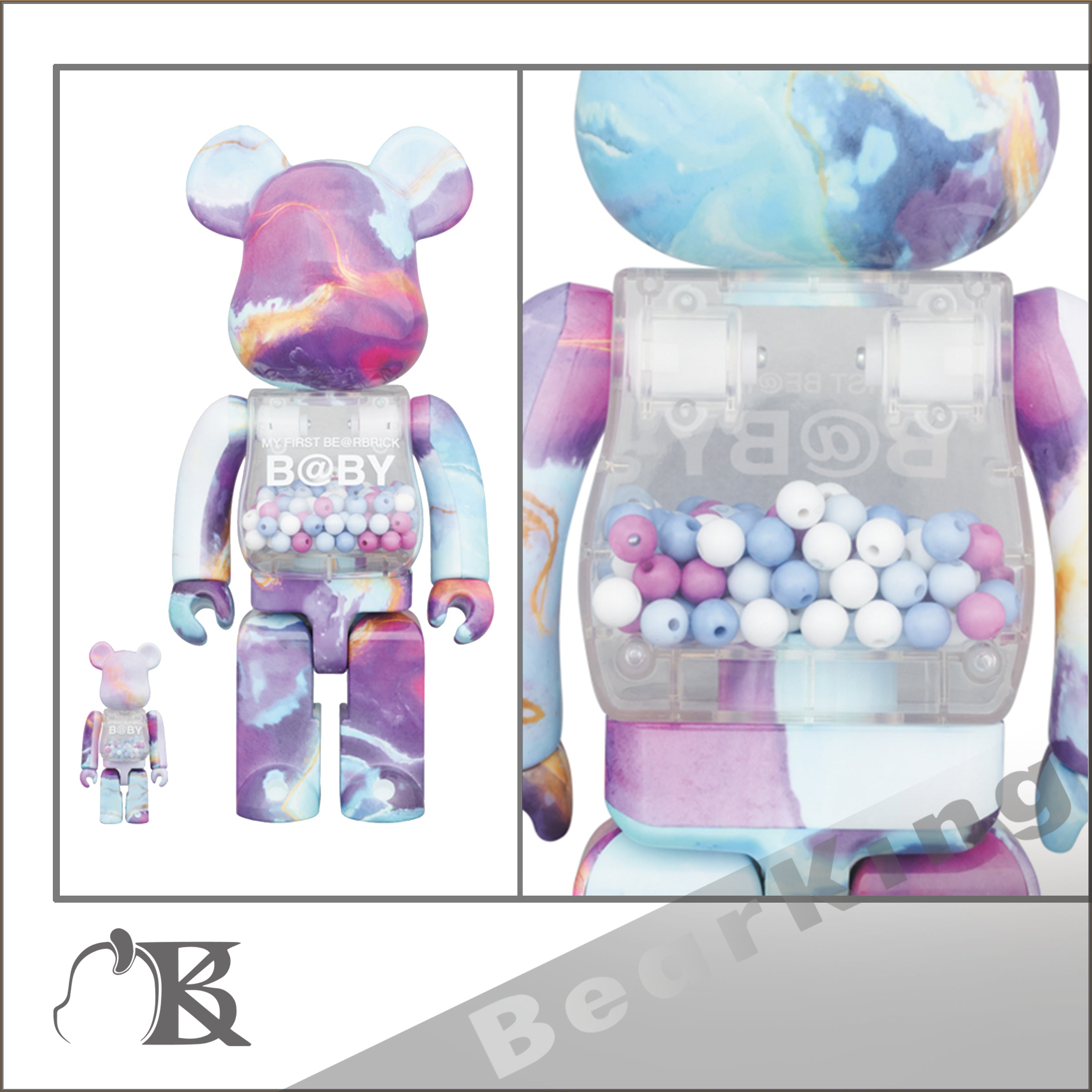 MY FIRST BE@RBRICK B@BY MARBLE Ver. 100％ & 400％ 千秋Baby 雲石