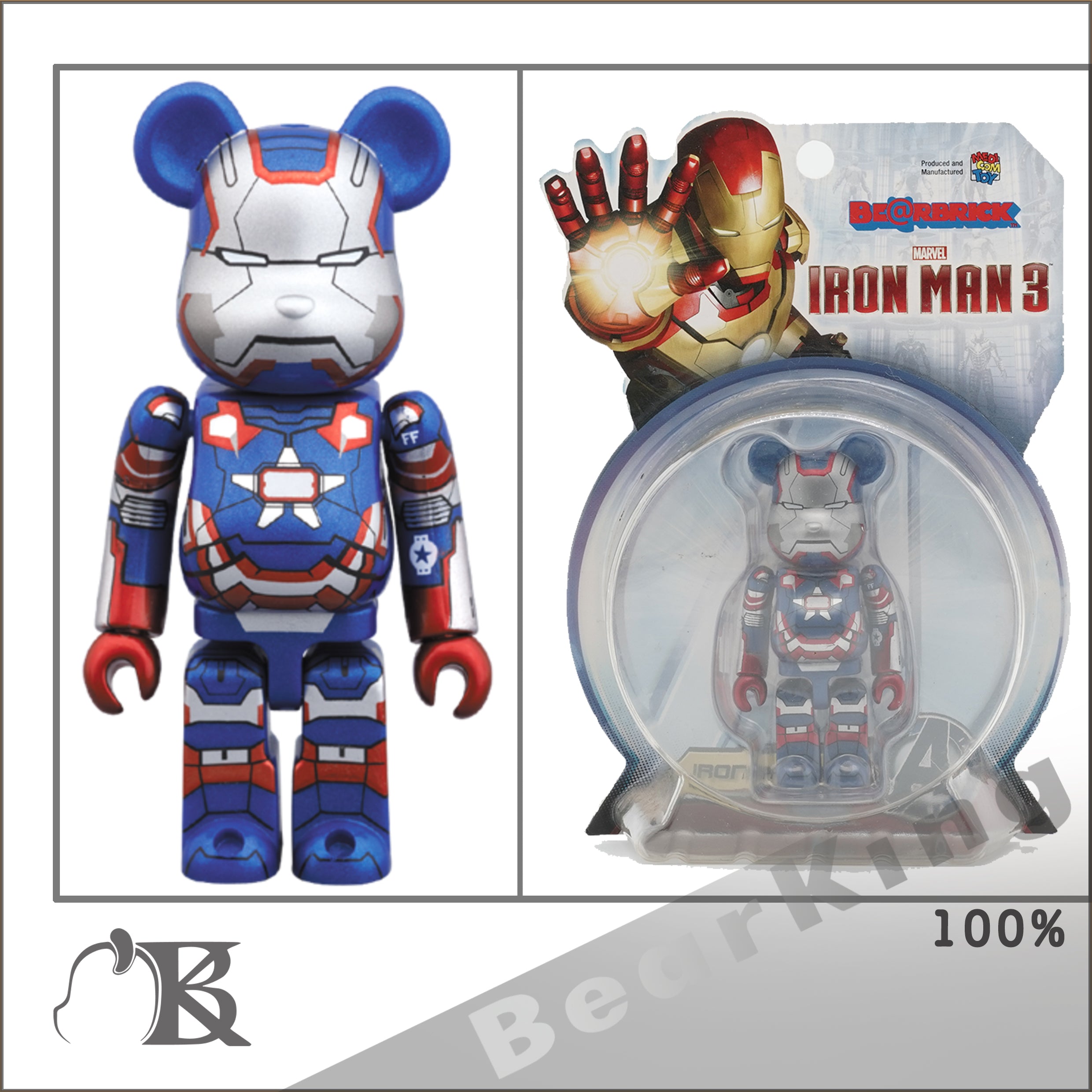 けません﹦ BE@RBRICK - BE@RBRICK IRON PATRIOT 1000％ ベアブリック ...