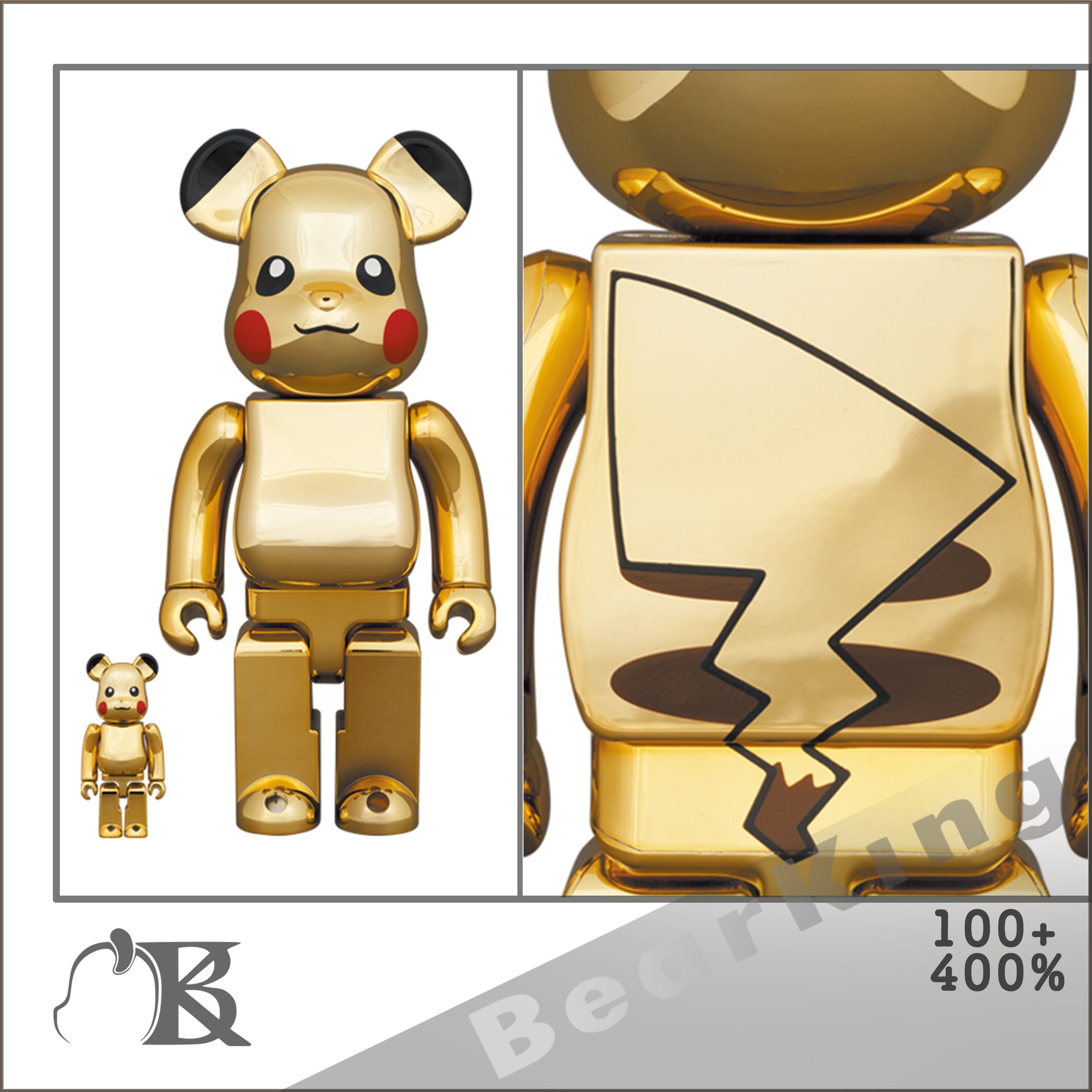 BE@RBRICK ピカチュウ GOLD CHROME Ver.100%400% multidrop.rs