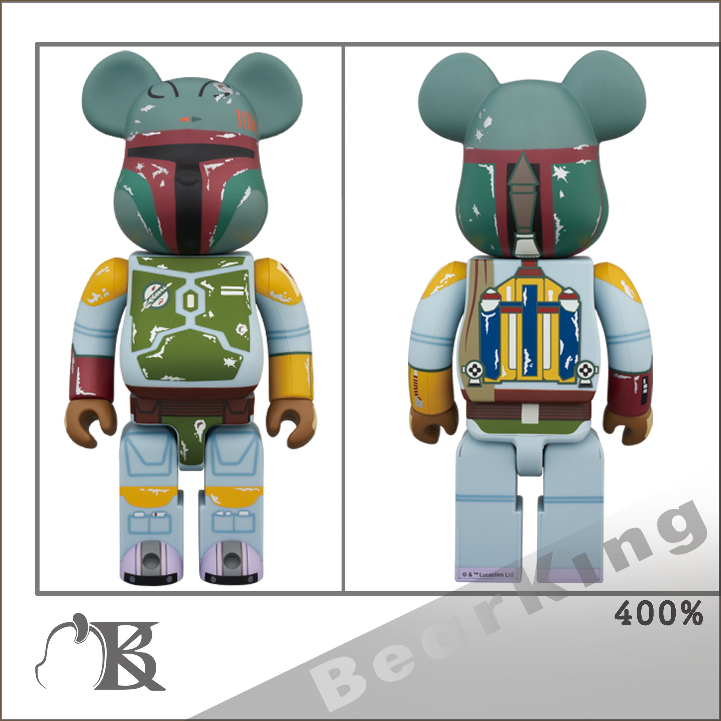 BE@RBRICK BOBA FETT 100% & 400% | hartwellspremium.com