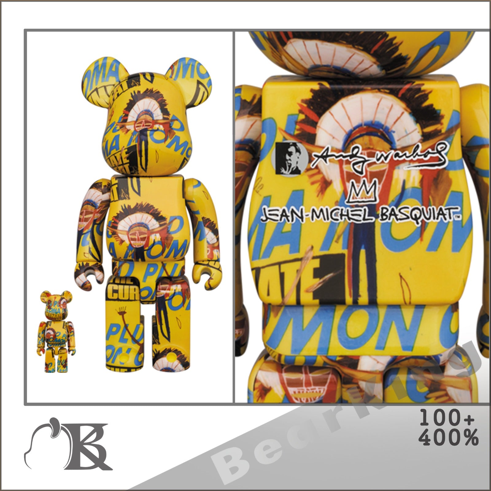 誠実】 未開封 BE@RBRICK Andy Warhol × JEAN-MICHEL BASQUIAT #4 400 