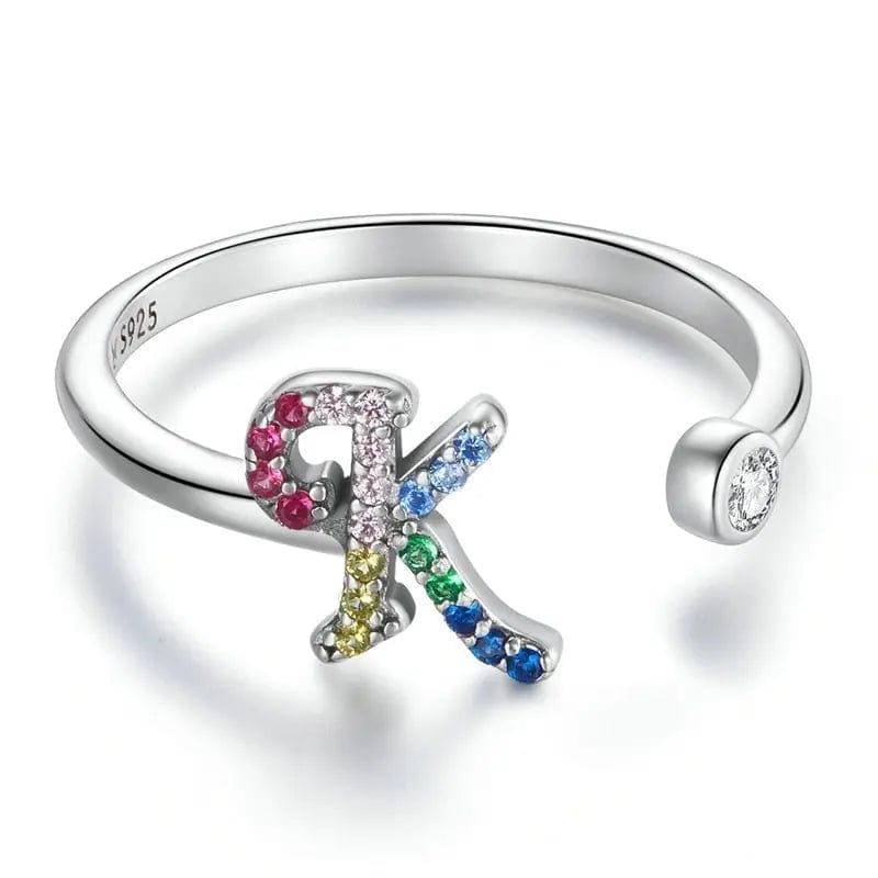 Sterling Silver Stackable Initial Letter Rings Custom Items