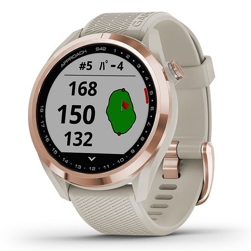 GARMIN Approach S42 Light Sand Rose Gold ガーミン アプローチ S42 ライトサンド ローズゴールド  010-02572-22 スマートウォッチ メンズ レディース