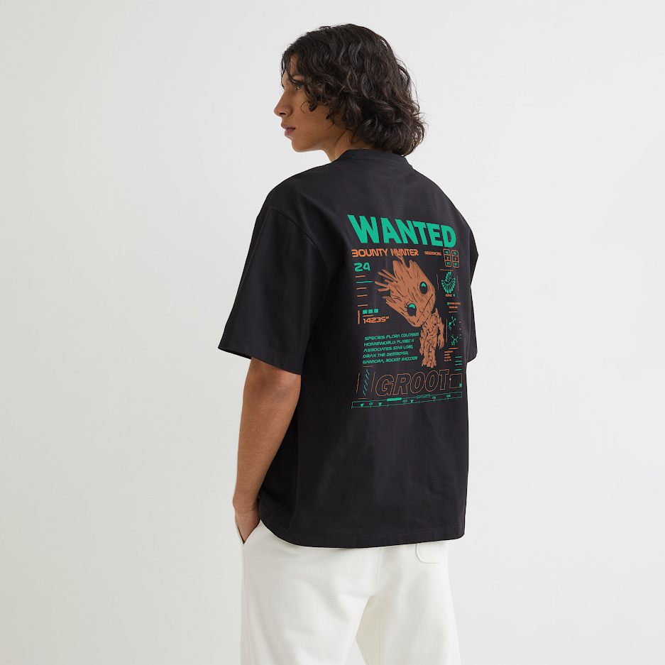 Wanted Groot Relaxed Fit Print T-Shirt