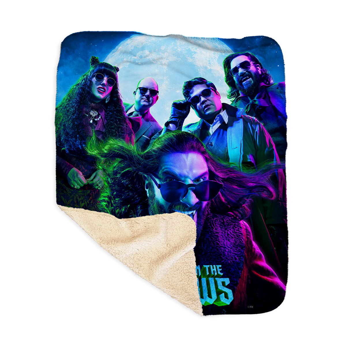 What We Do in the Shadows Season 3 Moon Key Art Sherpa Blanket Shop Hulu