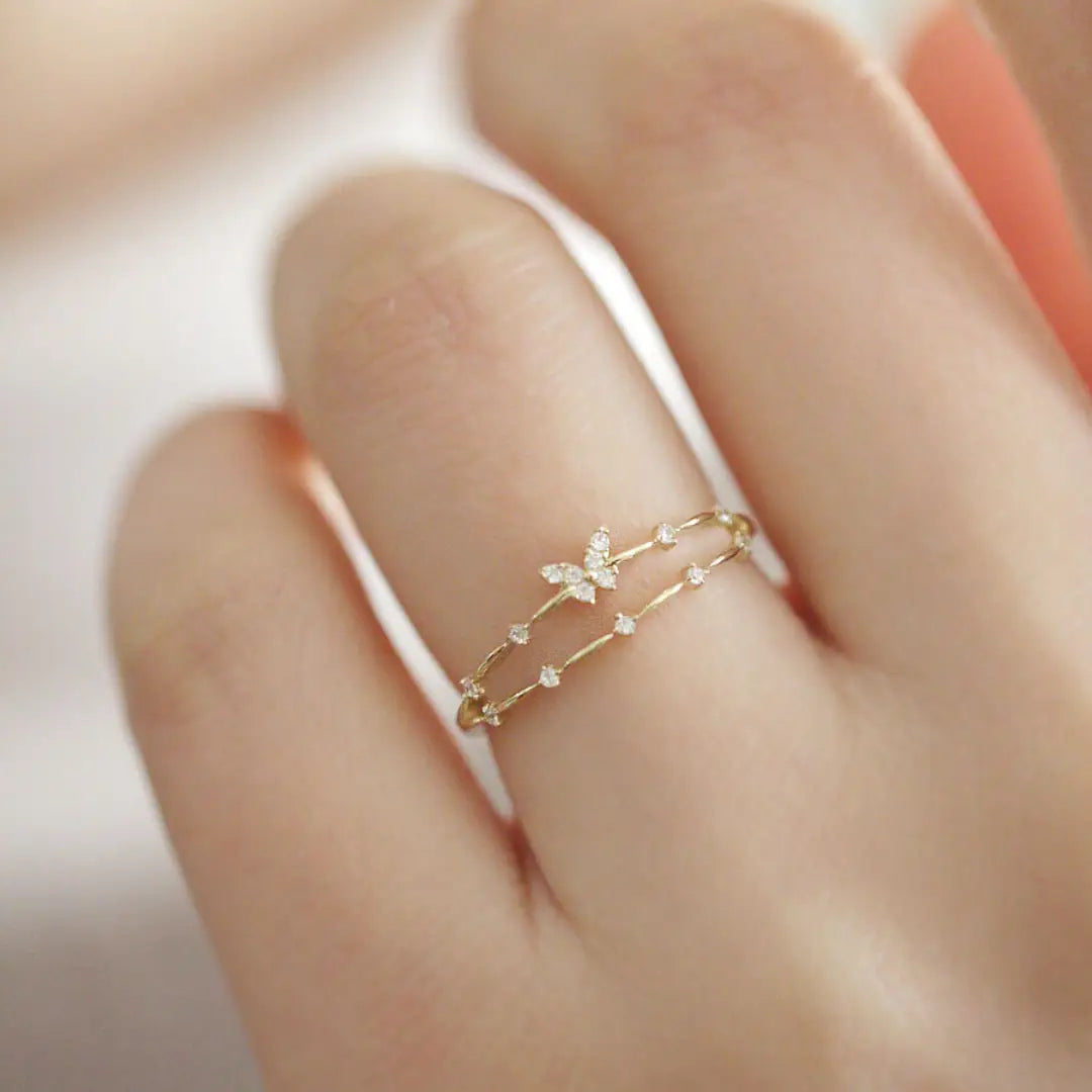 Butterfly Ring - Gold Layer Ring
