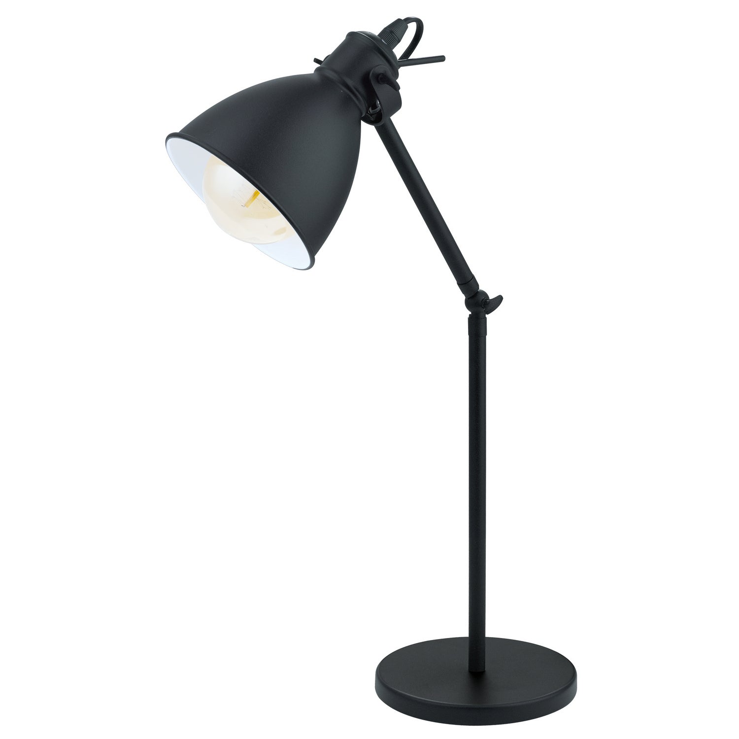 Priddy One Table Lamp in Black / White by Eglo USA from Lighting & Bulbs Unlimited