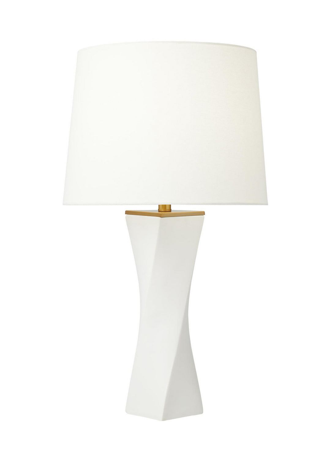 Lagos Light Lamp White Leather by Visual Comfort Studio (CT1211WL1) Lighting & Bulbs Unlimited