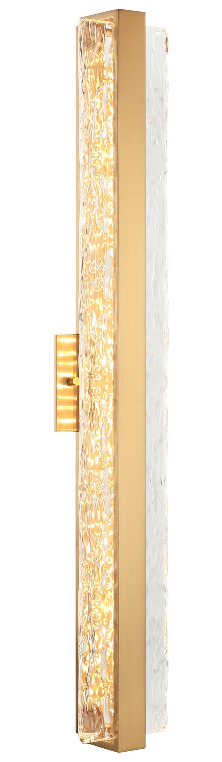 LED Vanity from the Niagara Collection in Aged Gold Brass Finish by Matteo  Lighting