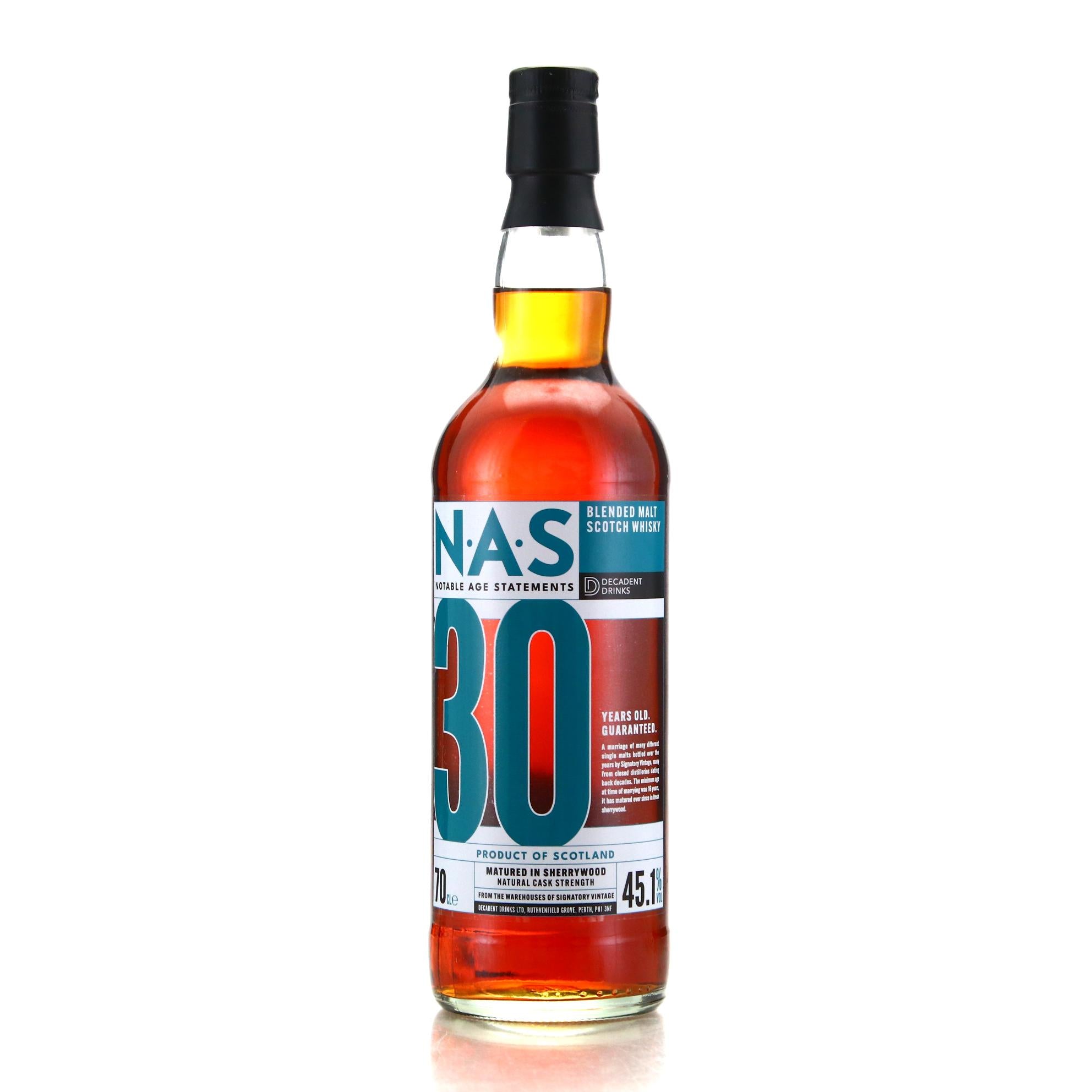 Decadent Drinks NAS 30 Year Old Blended Malt Edition No.1 45.1