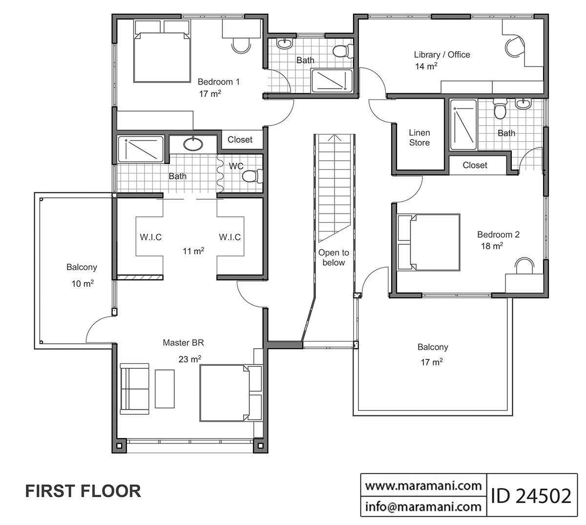 Four Bedrooms Modern House Design Id 24502