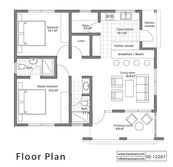 Two Bedroom House ID 12207