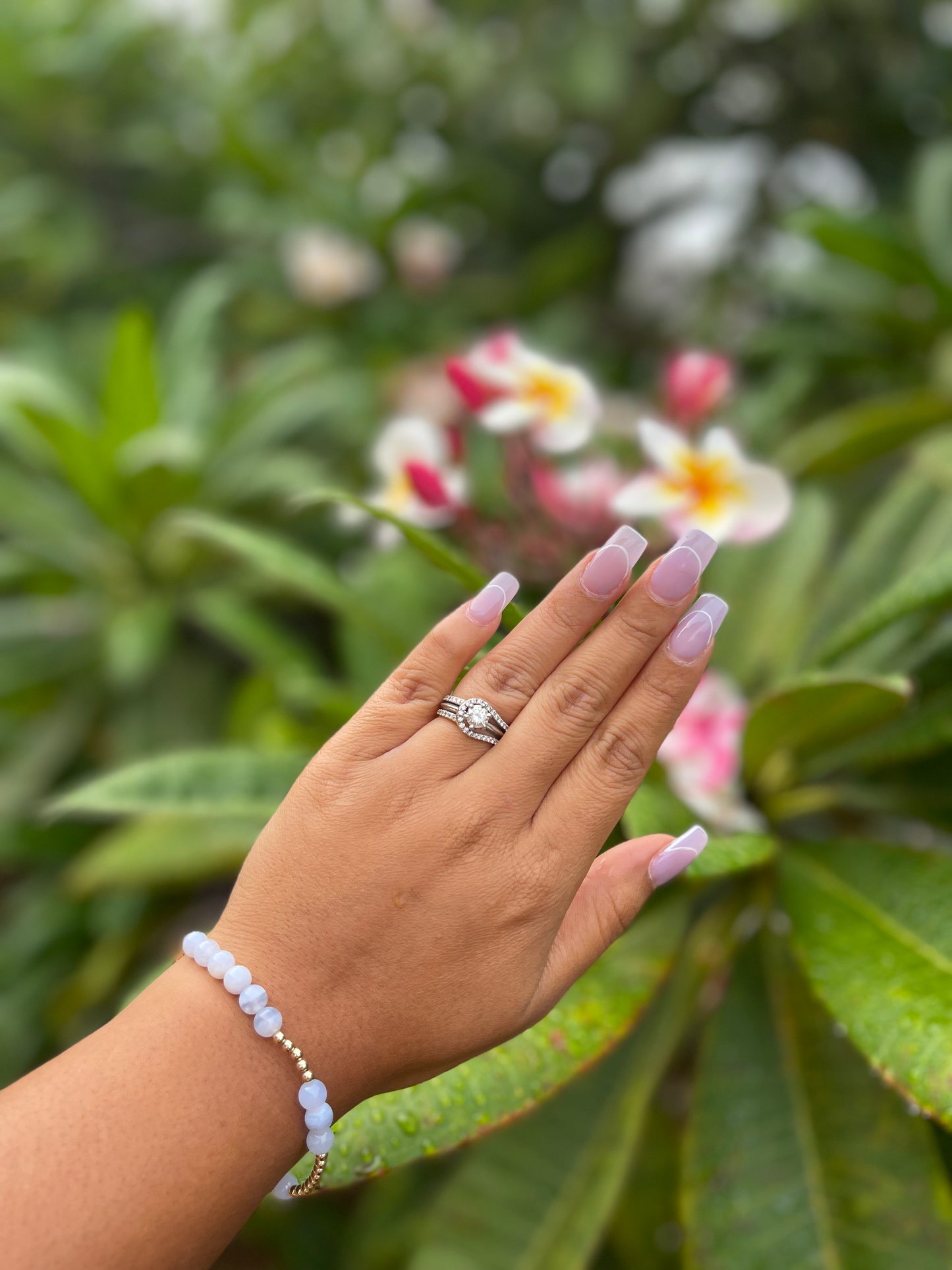 14k Gold-Filled Blue Lace Agate Bracelet