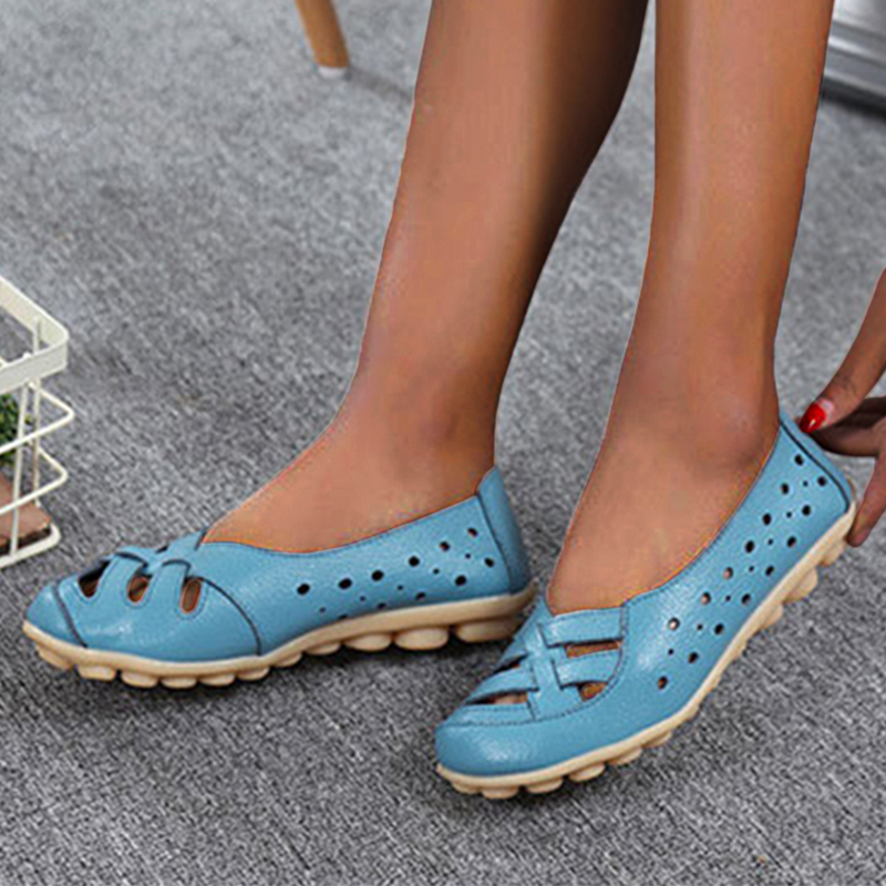 Belifi Summer Flat-bottomed Sandals Hollow Shoes Women's Shoes