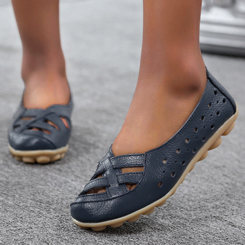 Belifi Summer Flat-bottomed Sandals Hollow Shoes Women's Shoes