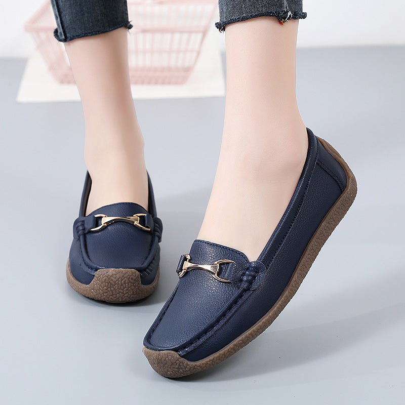 Belifi Flat Fashion Comfortable ShoesLeather Breathable Casual Loafers