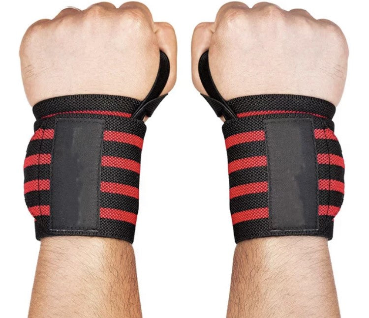Inzet Versterker Bevestiging Polsbanden - wrist wraps - 2 stuks - rood – MJ Sports NL