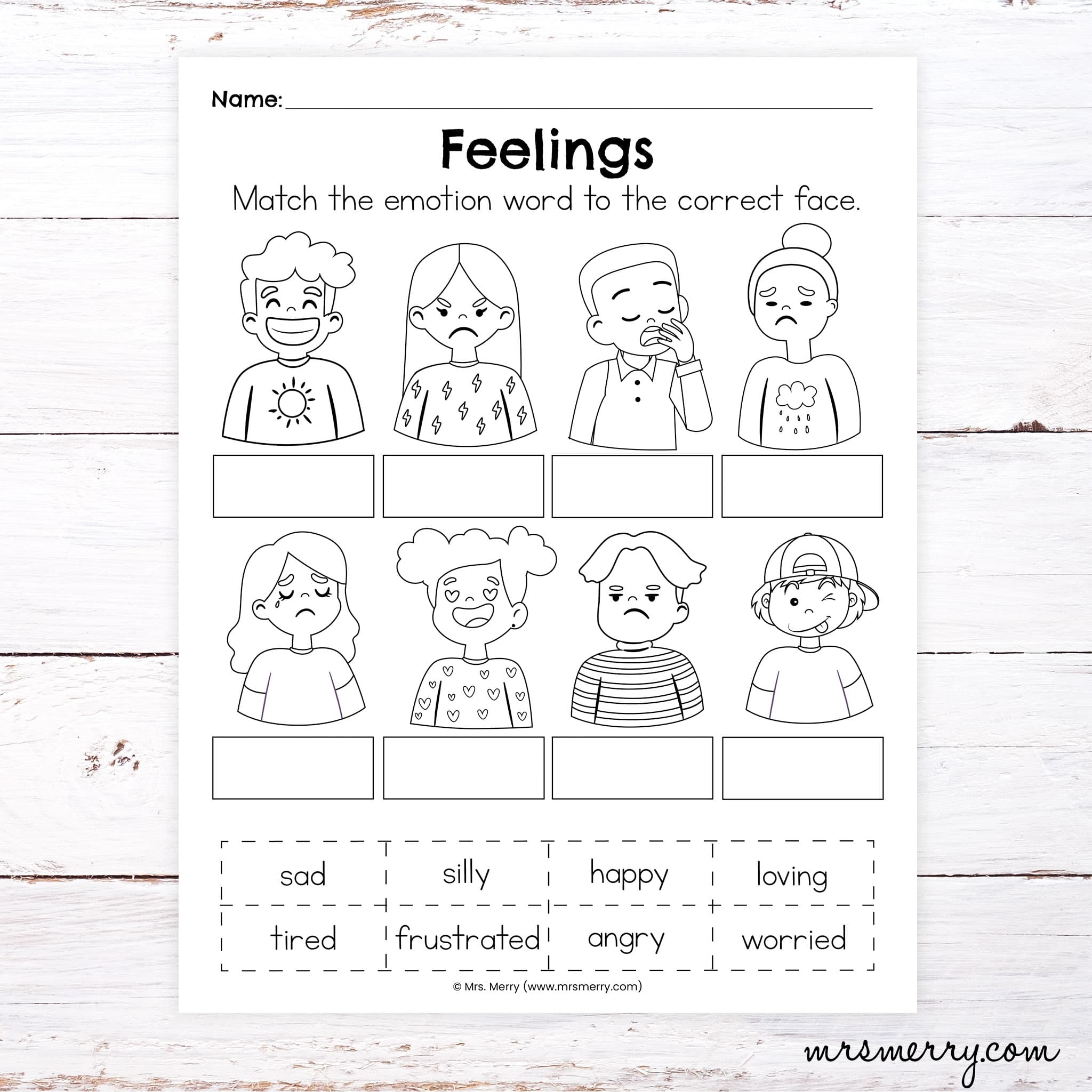 feelings worksheet