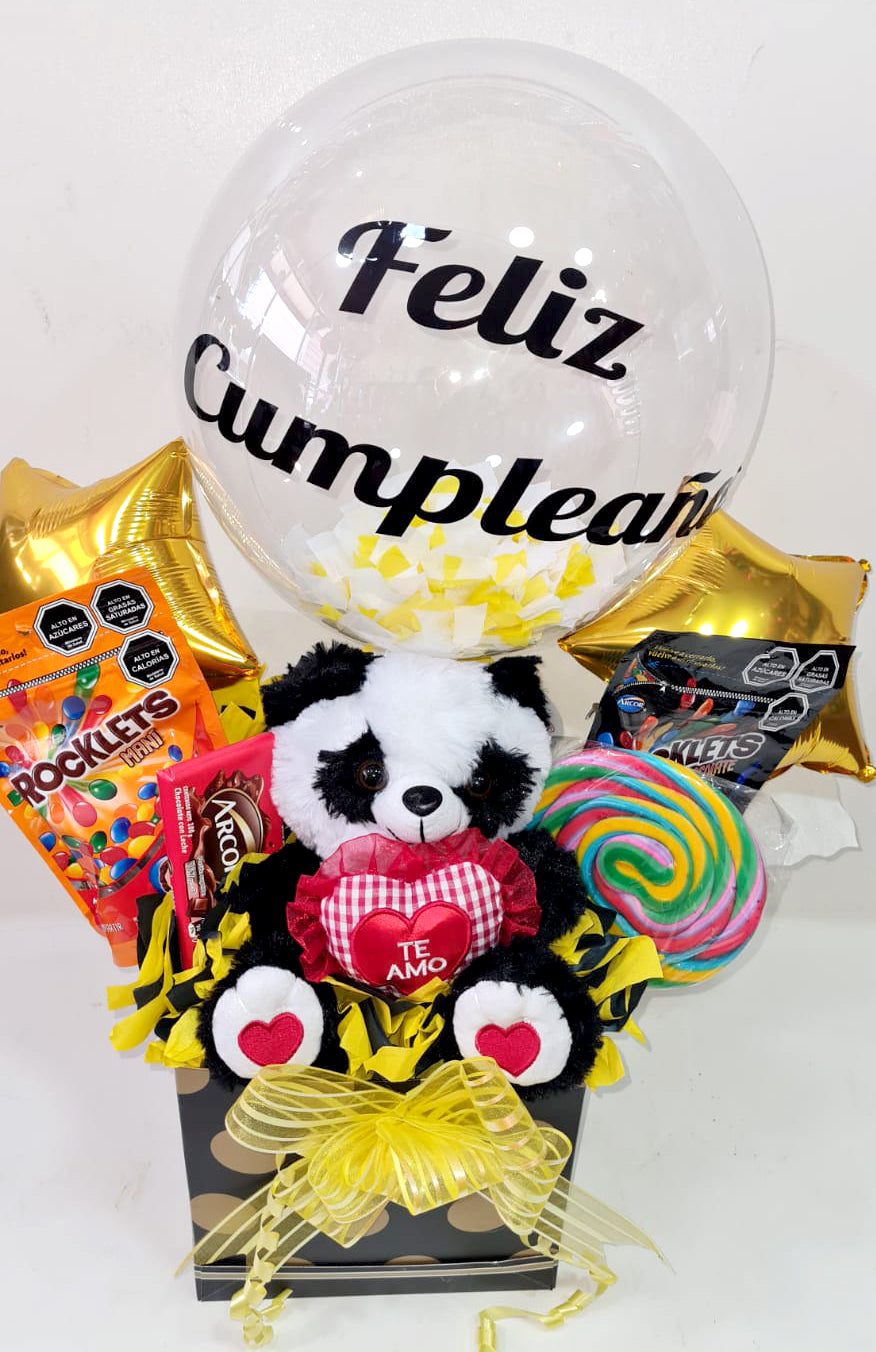 excepción exprimir Copiar Arreglo de Cumpleaños con Peluche, Chocolates y Globos – Florería Jacqueline