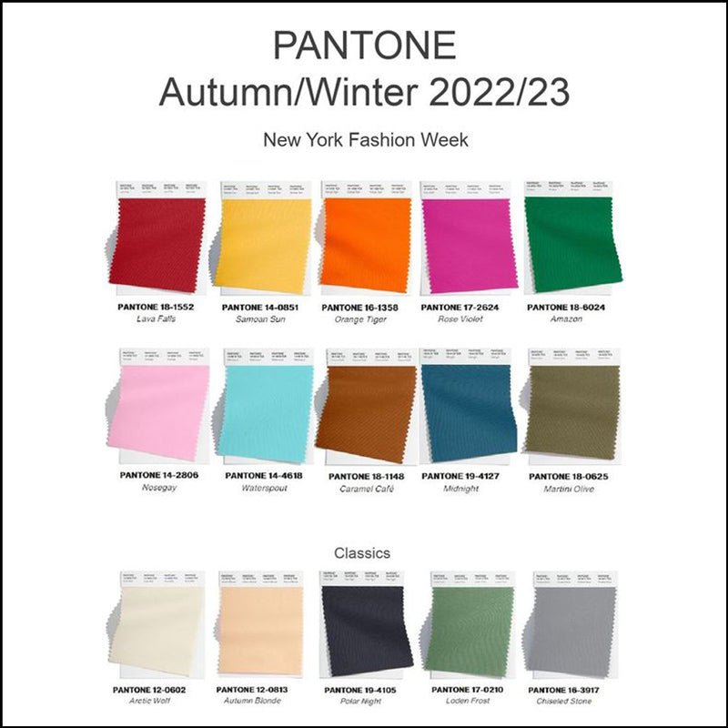 Pantone Fall Winter 2022/2023 Color Trends Just Style LA