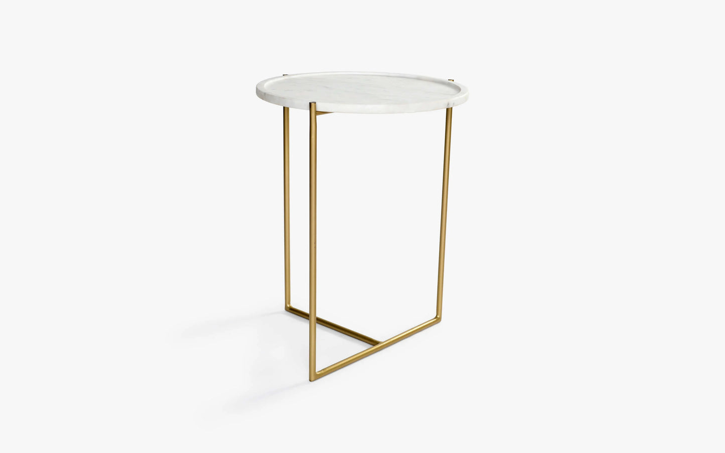 Stool made up of Marble & Iron, Golden