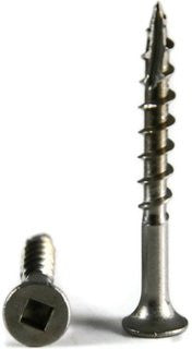 #10 x 3" DECK SCREWS SQUARE DRIVE TYPE-17 18-8 STAINLESS STEEL