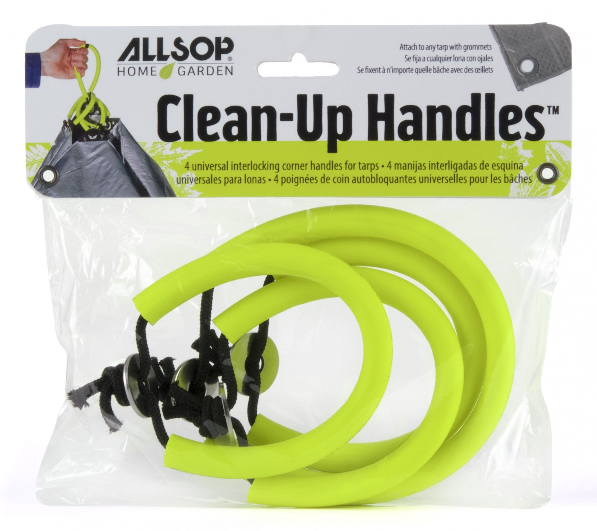 Allsop Home & Garden 31586 Clean-Up Canvas Super Duty Tarp with Interlocking Handles of 300 lb Capacity for Garden and Yard Waste 