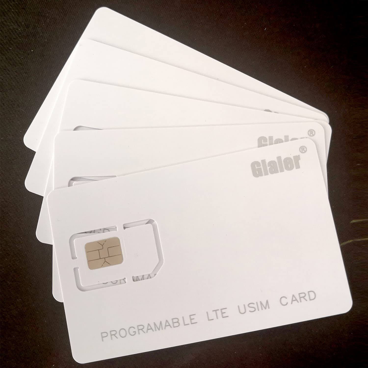 Gialer 5 Pack Writable Programmable SIM Card 4G LTE WCDMA GSM Nano Micro 2FF 3FF 4FF Blank USIM Card for Telecom Operator