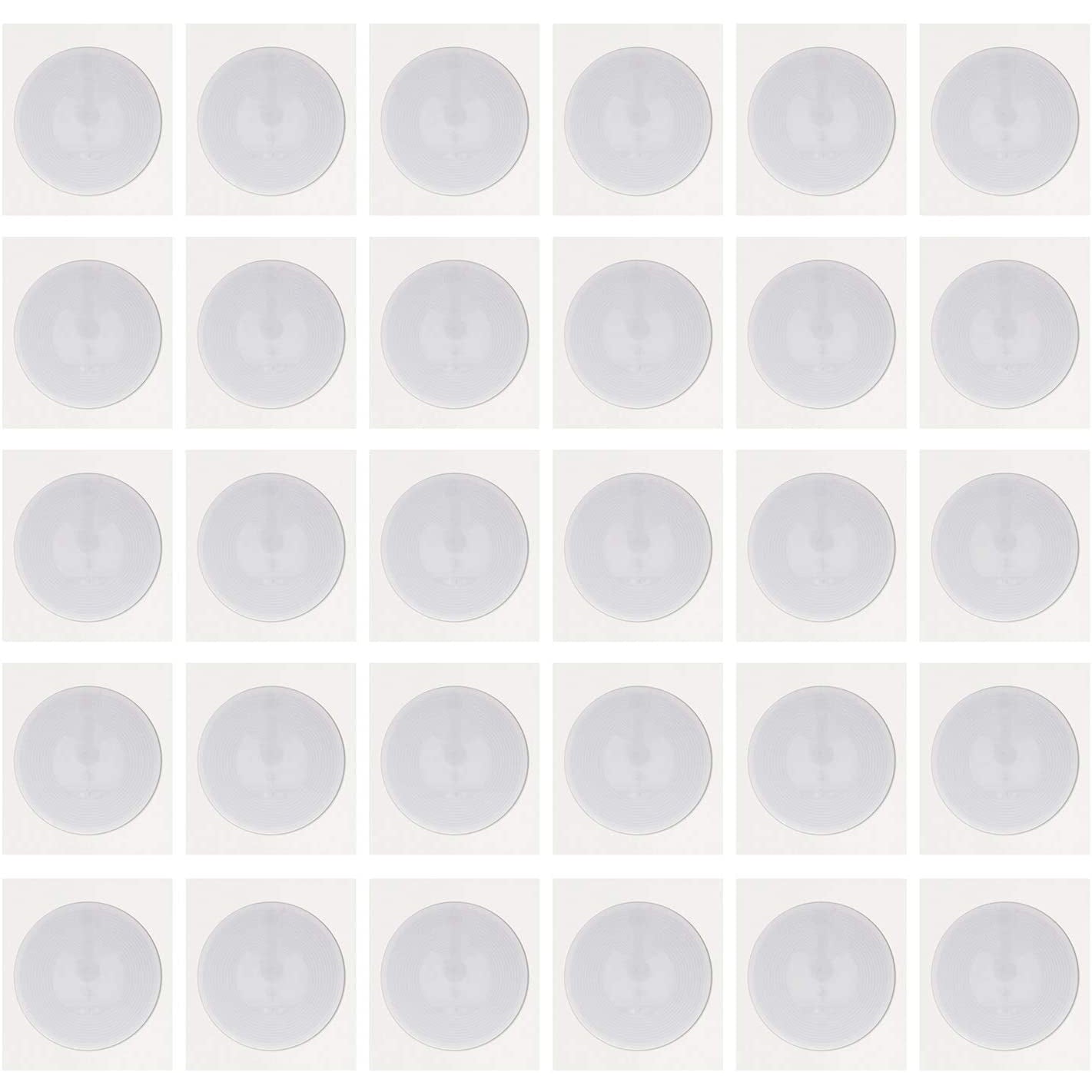 Gialer NTAG215 NFC Stickers Round 25mm(1 inch) Blank White NTAG 215 Tags Work Perfectly with TagMo Amiibo and All NFC-Enabled Cell Phones & Devices