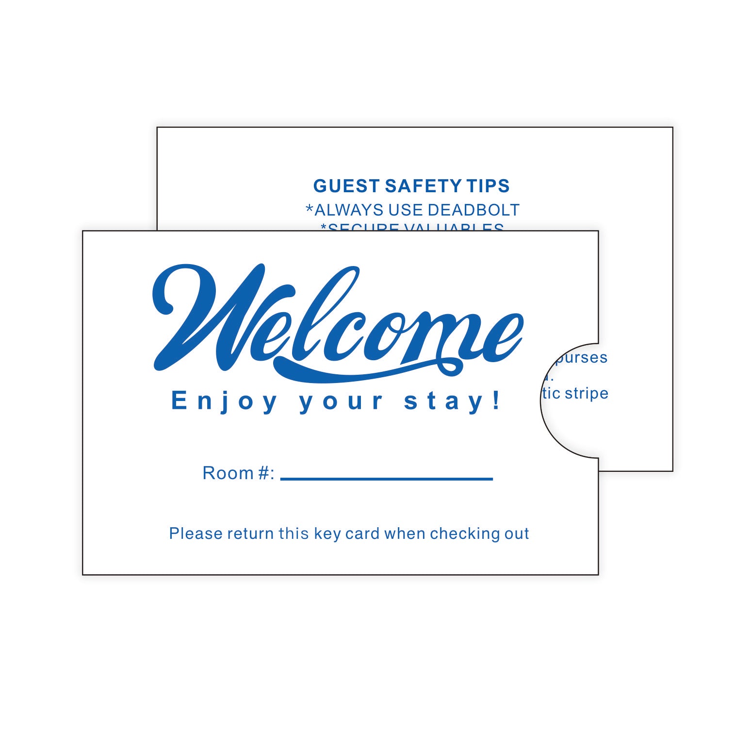 Gialer Hotel & Motel key cards key card with envelopes sleeve welcome enjoy your stay magnetic strip door card