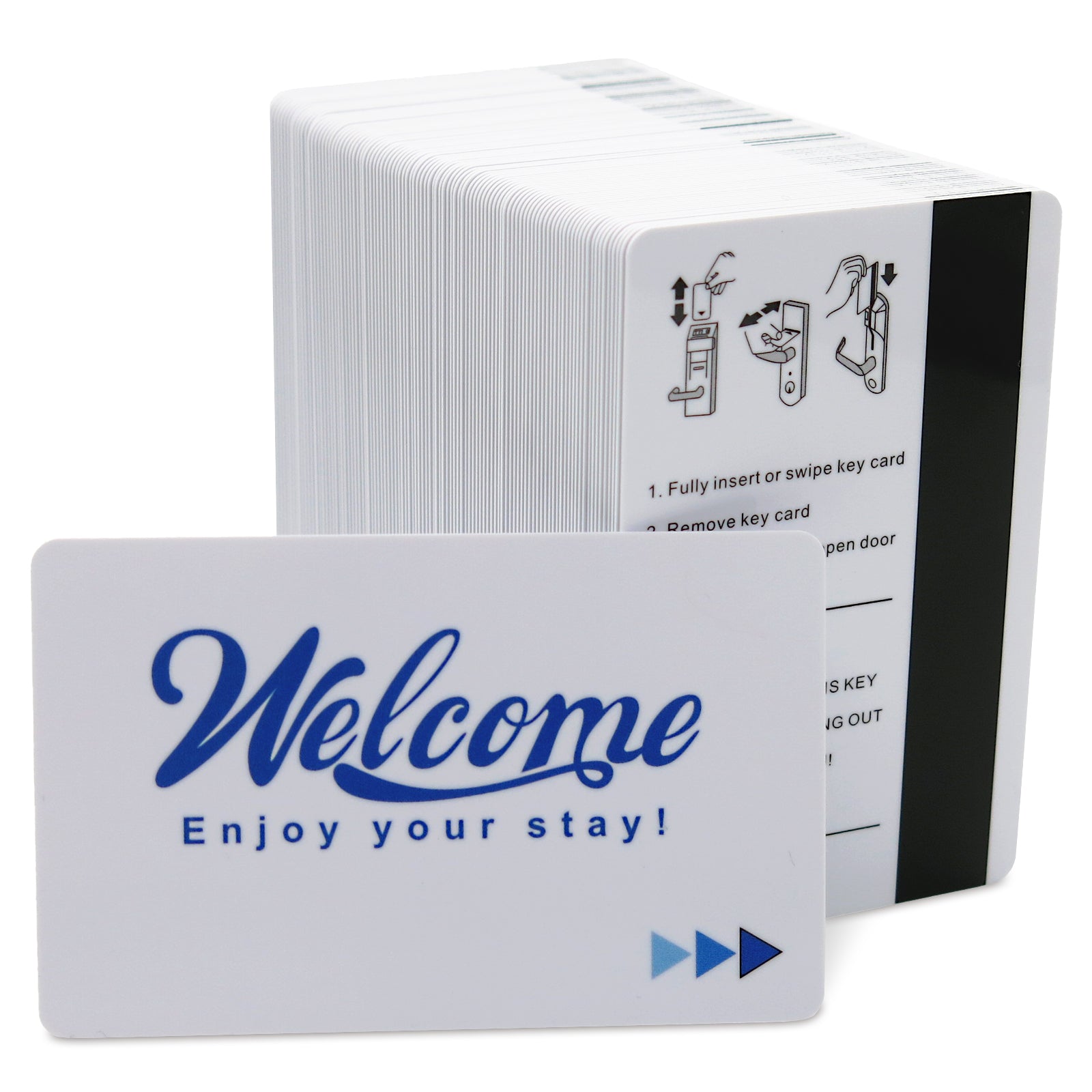 Hotel & Motel Popular WELCOME Magnetic Stripe Key Cards -250-500pcs per case