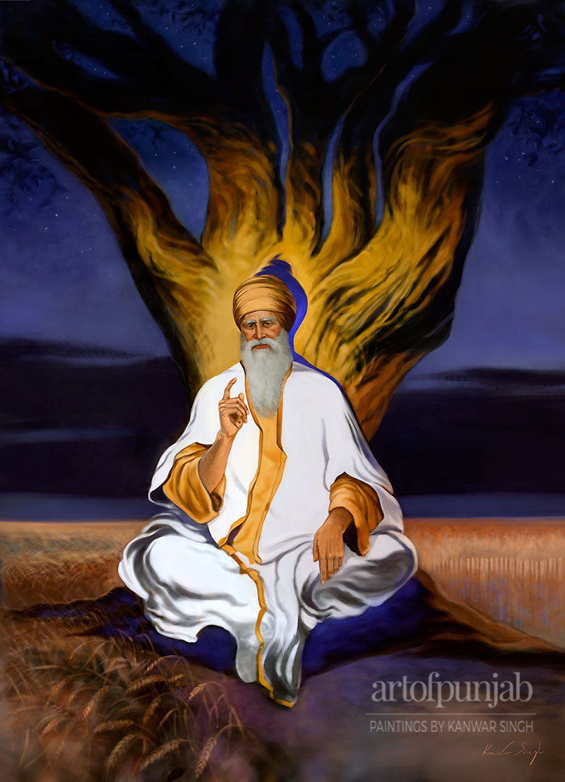 Guru Nanak at Kartarpur – ArtofPunjab