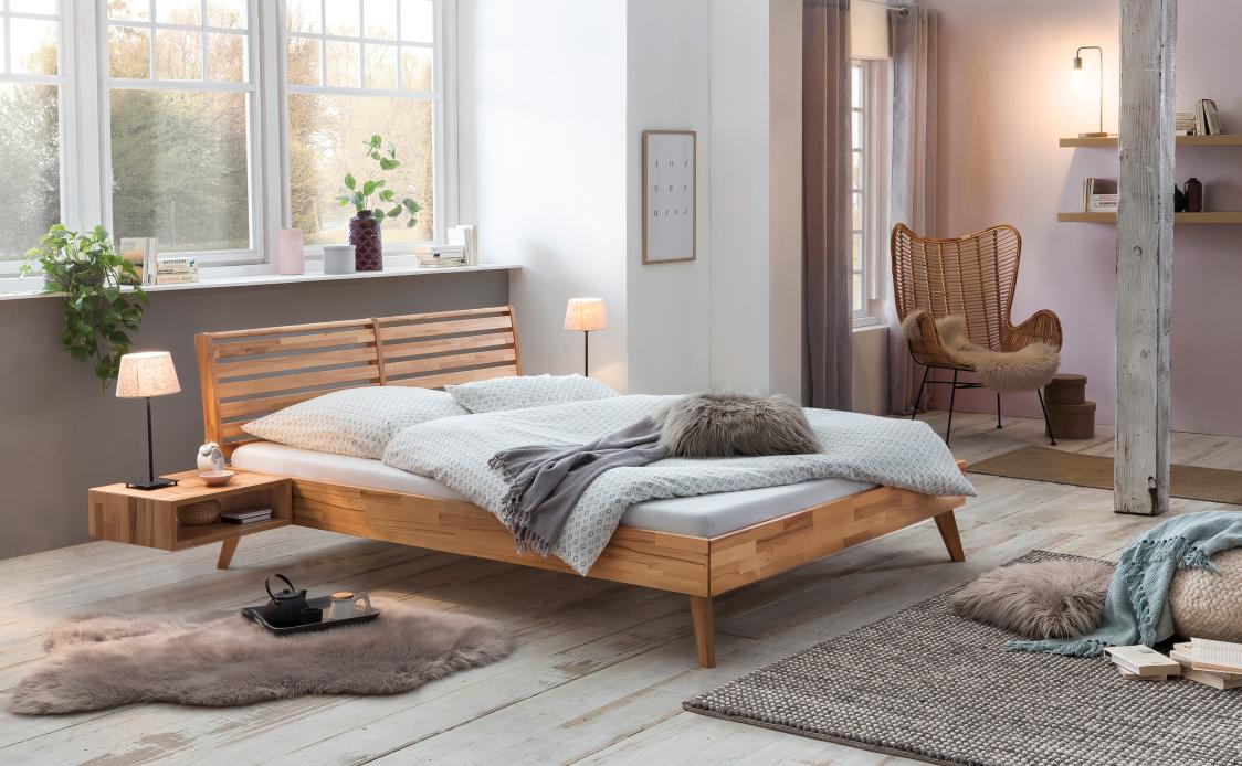 linnen half acht Botanist Kendal Houten Bed Frame | Mooie Omranding Met Modern Hoofdbord – Bedroom  Online