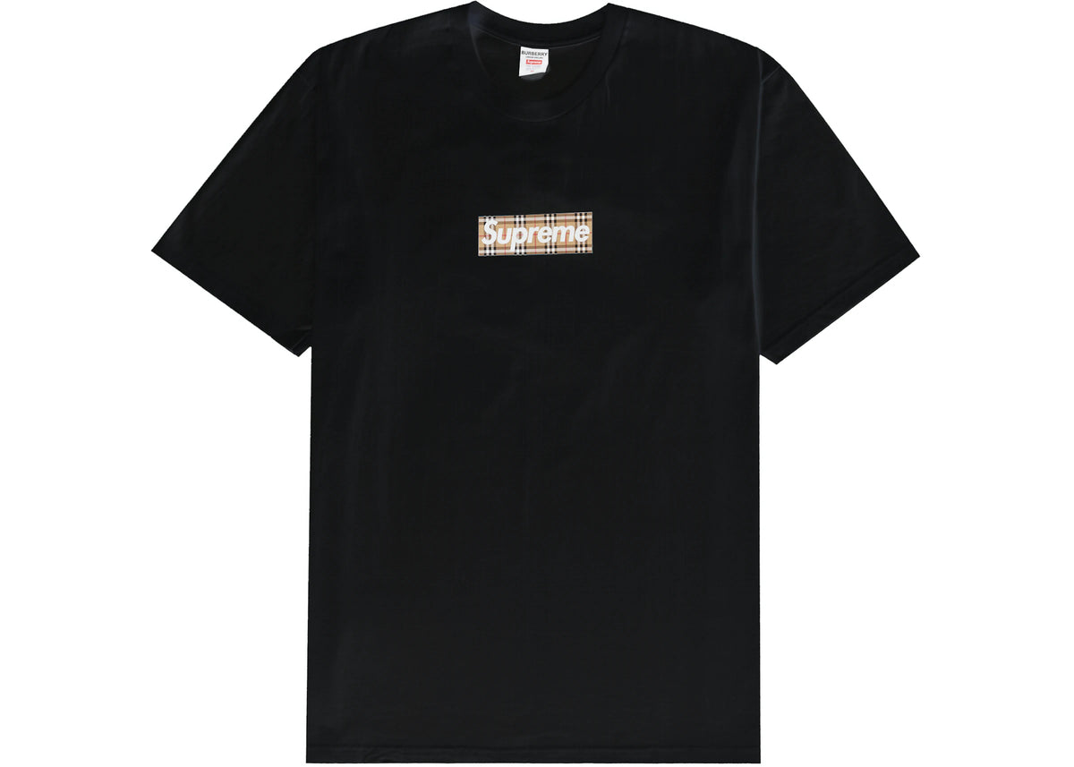 Supreme Burberry Box Logo Tee Black – Resell Milan