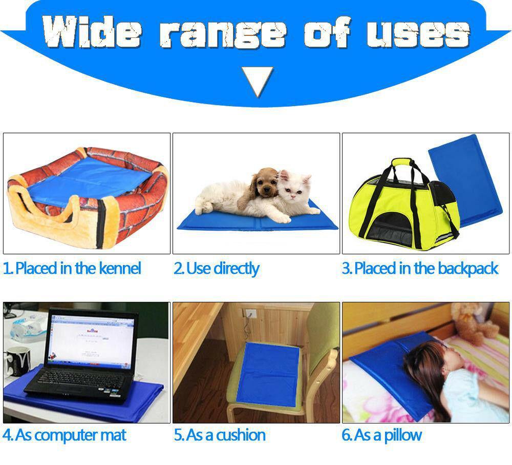 Non-Toxic Pet Self Cooling Pad Cold Mat for Dog Cat Mat Bed Kennels Crates SparesBarn
