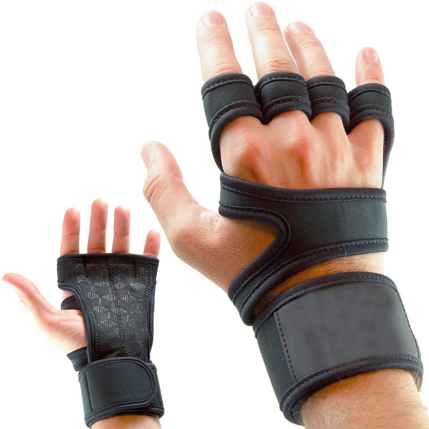 LionsFit Gym BodyBuilding Fitness Weightlifting Exercise gloves with Wrist Strap 