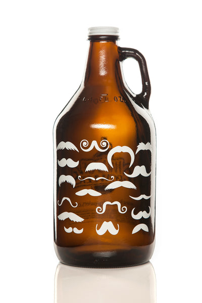 64 oz. Many A Stache Growler