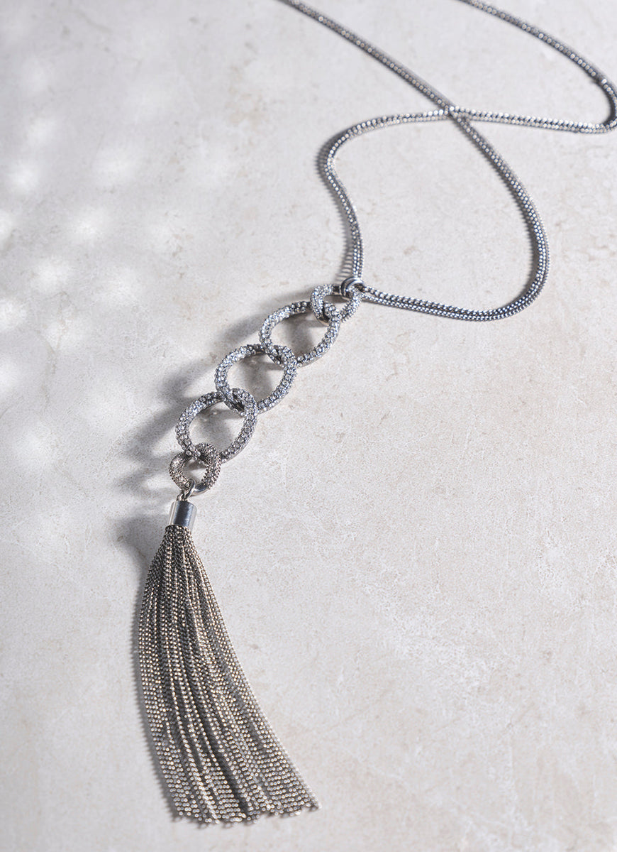 gunmetal chain link necklace