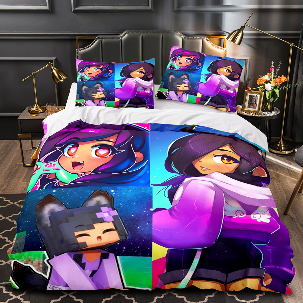 Aphmau Bedding Set Single Twin Full Queen King Size Kawaii Aphmau Bed