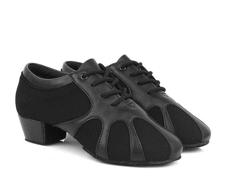 Professional Men Boys Latin Dance Shoes Nubuck Leather Lace-up Ballroo –  CosWigShop.com