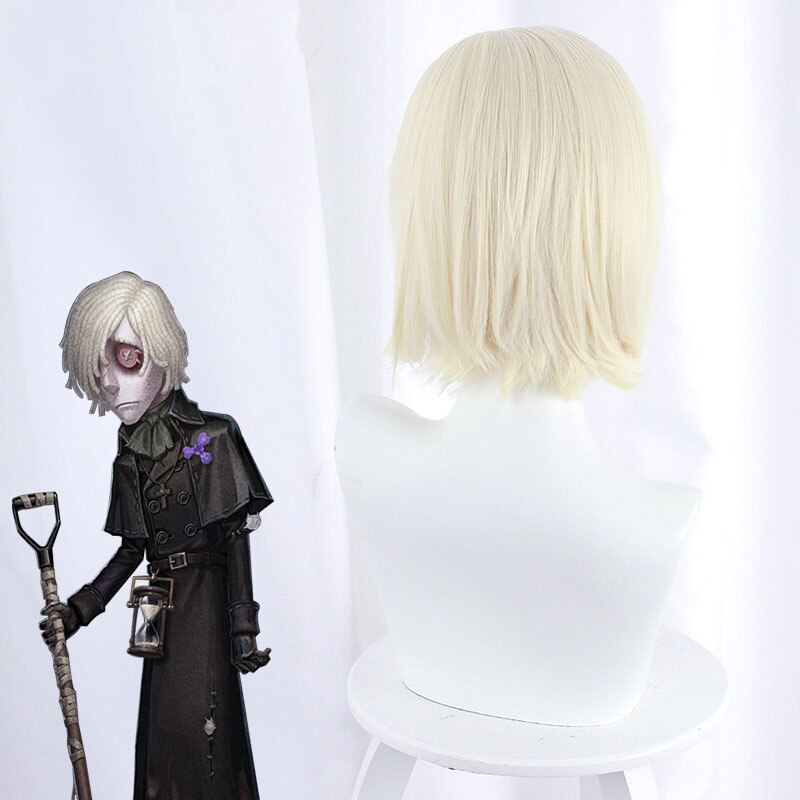 Fifth Personality Tombkeeper Andrew Milk Platinum Short Hair Cosplay W –  