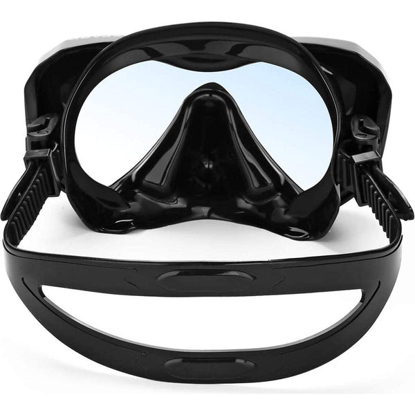 2 Delig - Snorkel Set - Met Anti- Condens Panoramisch Snorkel Masker - Anti- Lek Snorkel - Snorkel Uitrusting - Voor Volwassenen Gehard Glas Duikbril En Snorkel Combo - Zwart