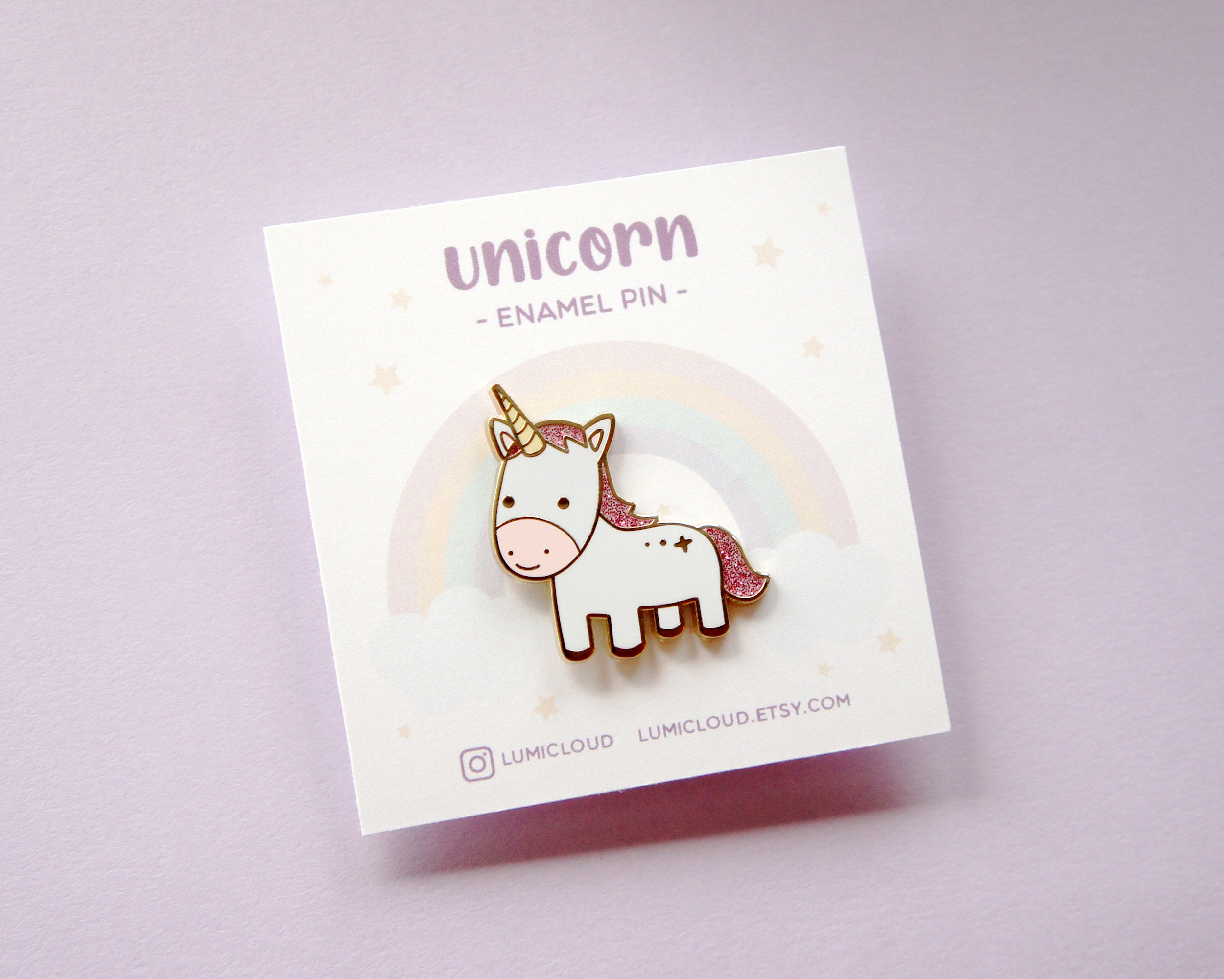 Glitter Unicorn - Hard Enamel Pin
