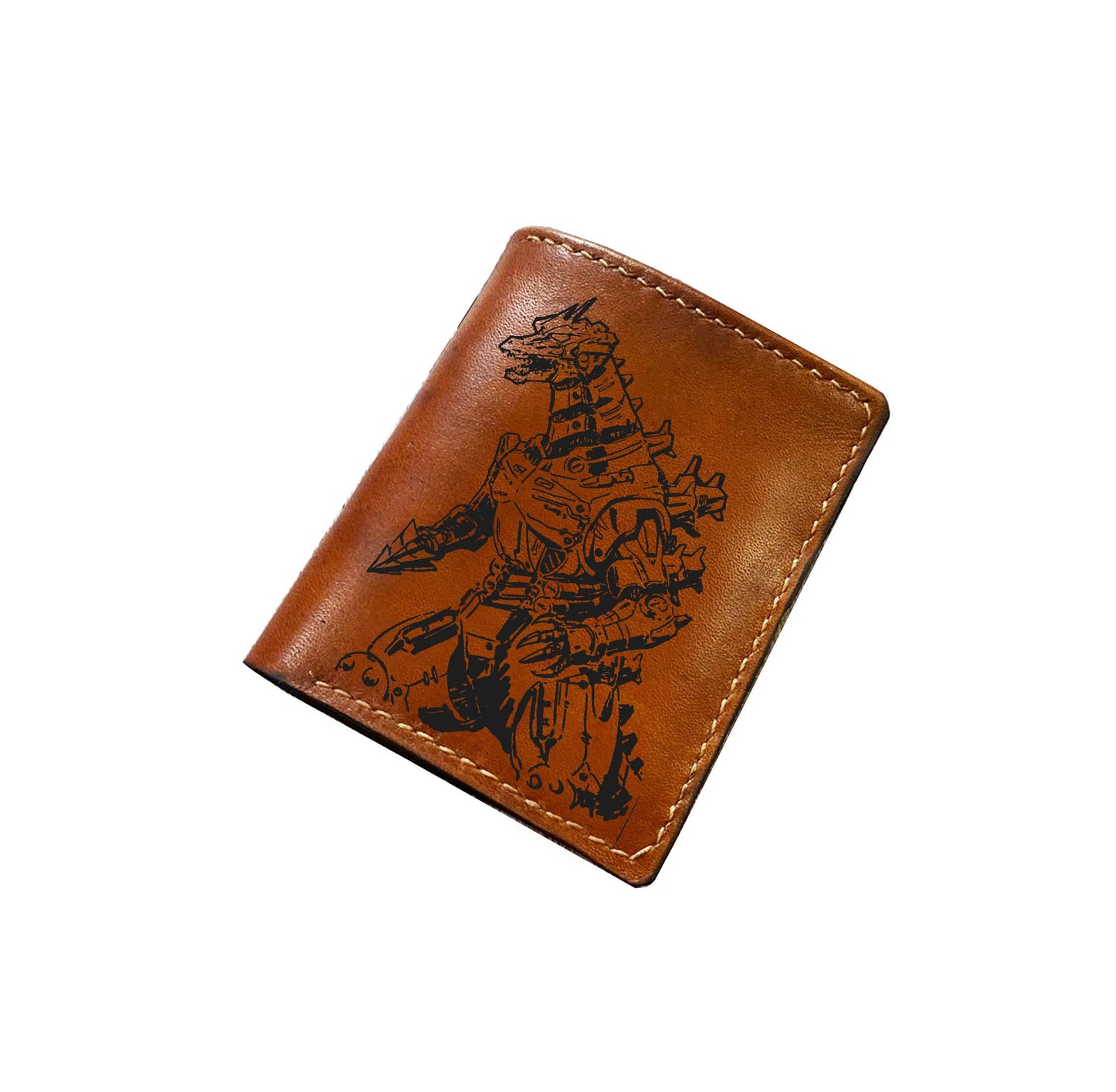 Mayan Corner - Godzilla shadow leather men's wallet, monster king wallet, birthday gifts ideas for dad, husband, brother