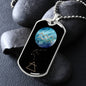 Zodiac Necklace - Aquarius Zodiac Planet w/ Constellation and Element