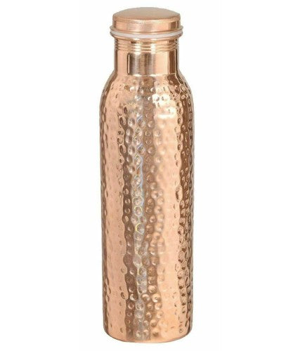 100% Copper Hammered 1 Pc Water Bottle Ayurveda Health Benefit By USA seller 